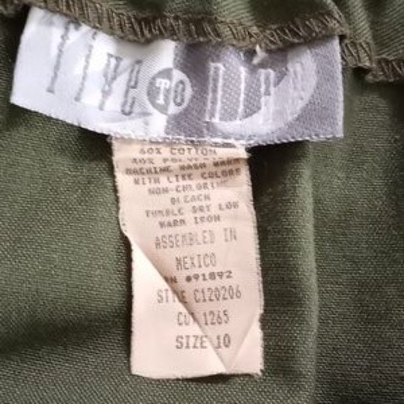Five to Nine Vintage Women's Casual Skirt - Size (10) - Green - Picture 4 of 5
